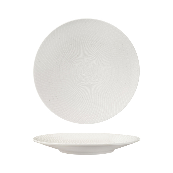 Luzerne Zen Round Coupe Plate-275mm Ø White Swirl