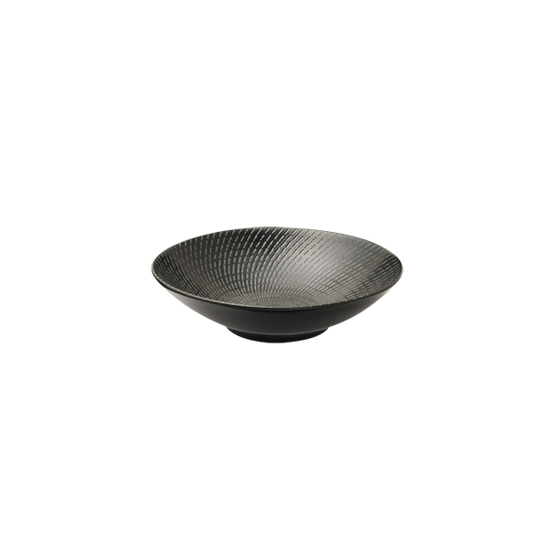 Luzerne Zen Round Bowl-190mm Ø | 50mm H | 530mL Black Swirl