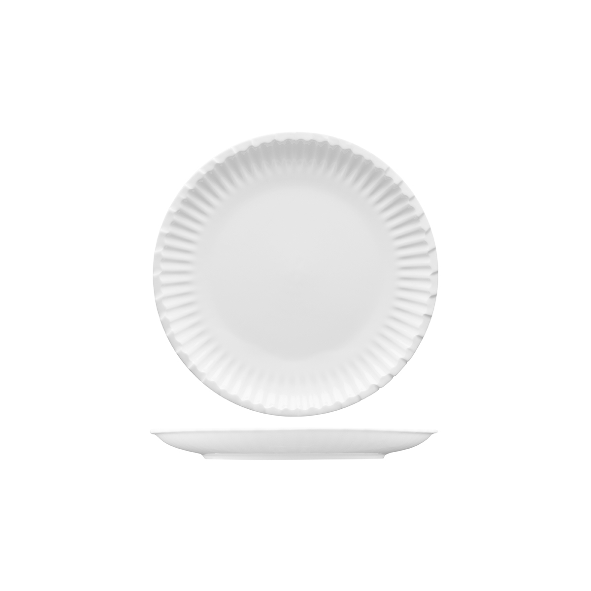 Fortessa Food Truck Paper (Look) Plate-203mm Ø White