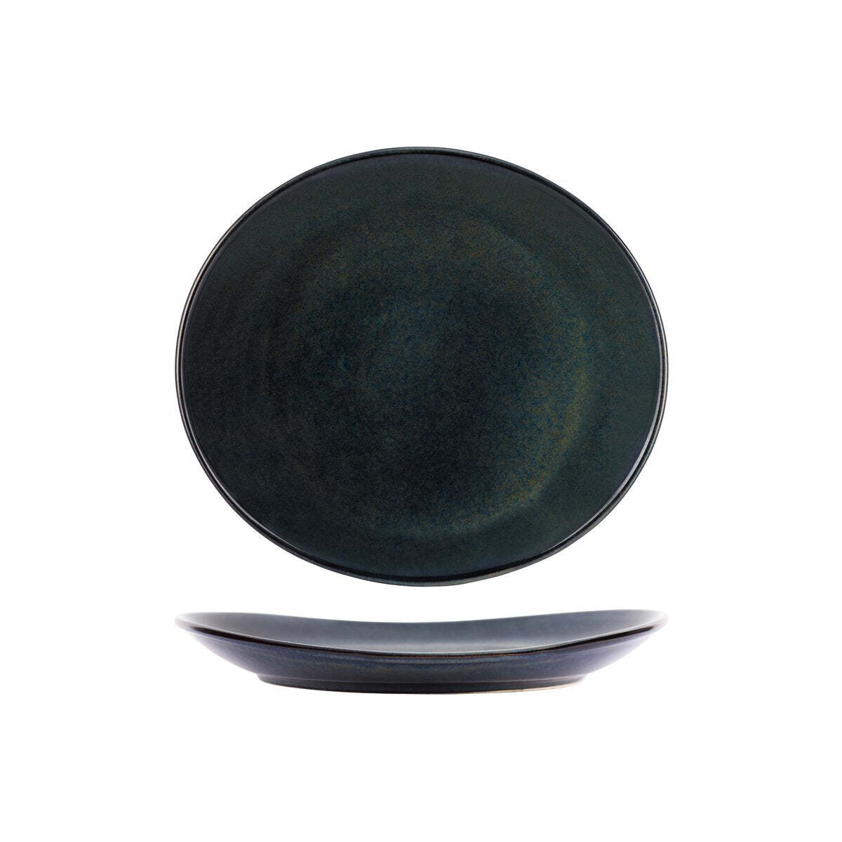 Tablekraft Artistica Oval Plate 250x220x33mm Midnight Blue