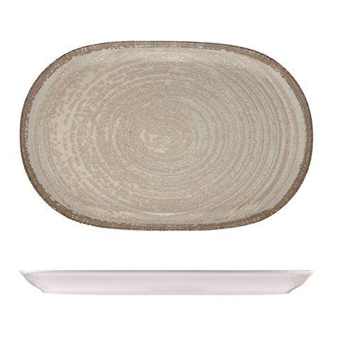 ID Fine Mocha Oval Platter - 370mm X 240mm 