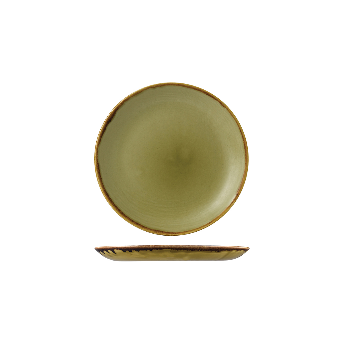 Dudson Harvest Round Coupe Plate-165mm Ø Green