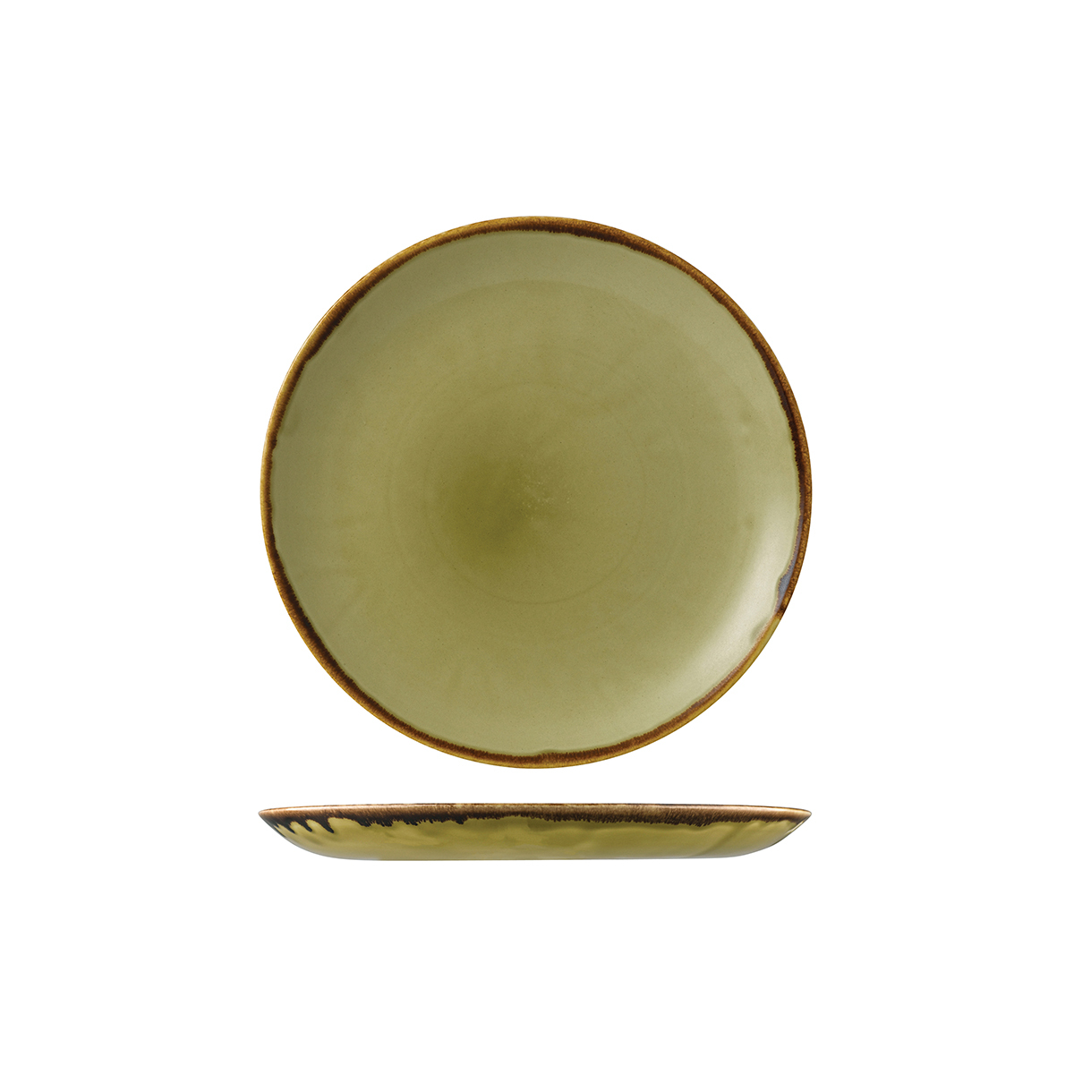 Dudson Harvest Round Coupe Plate-217mm Ø Green