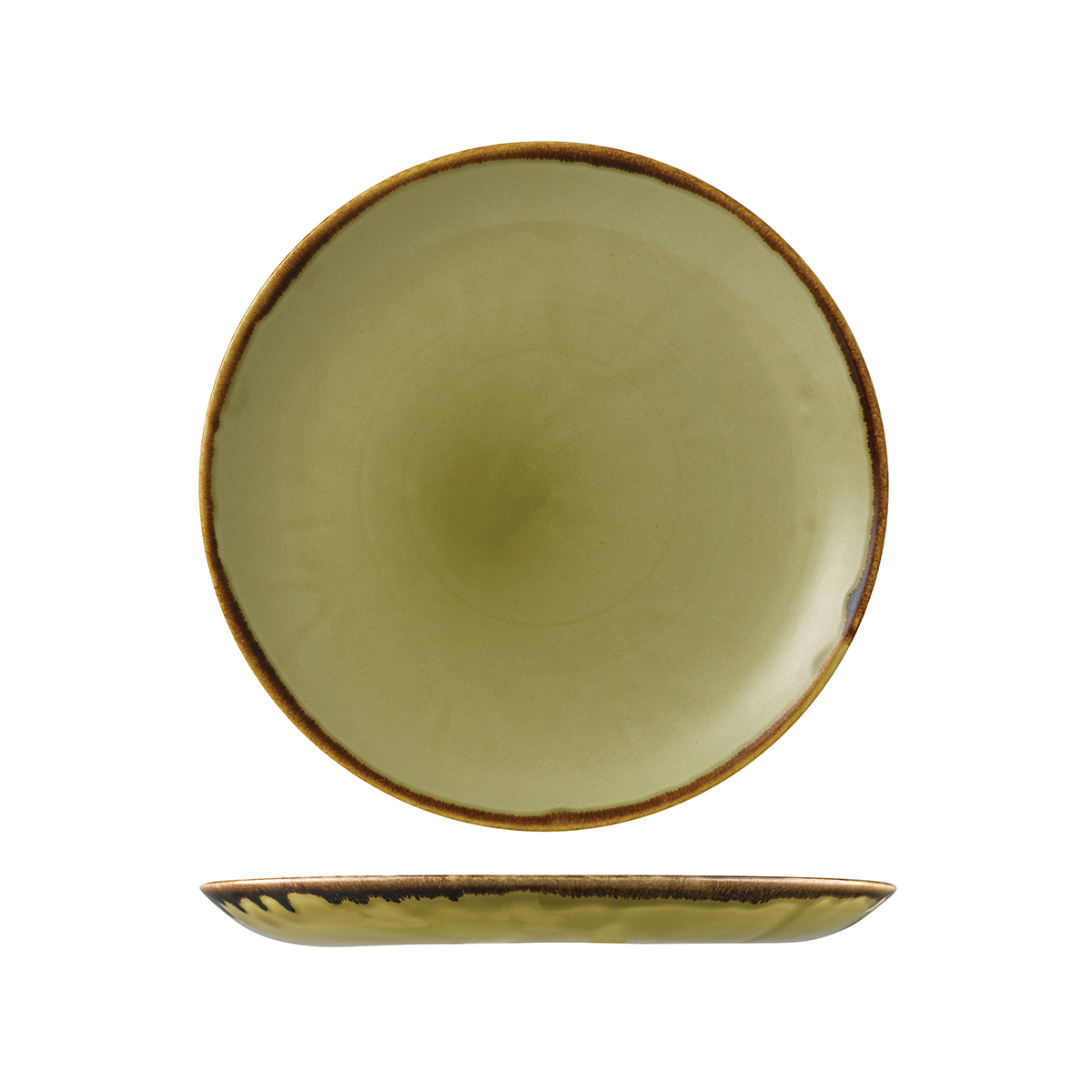 Dudson Harvest Round Coupe Plate-260mm Ø Green