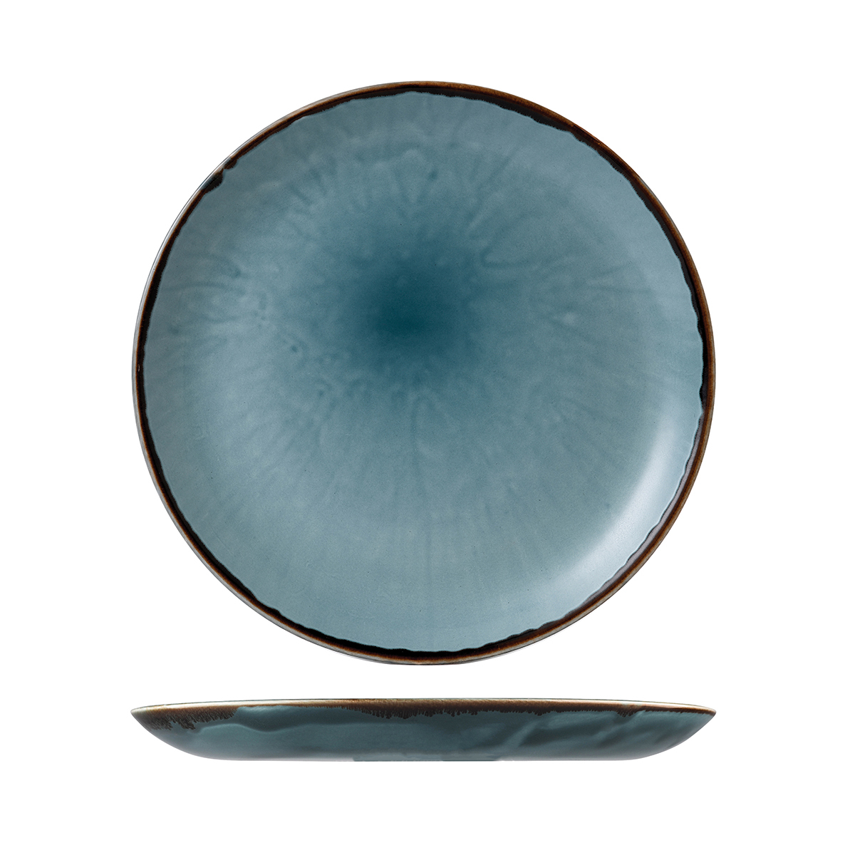 Dudson Harvest Round Coupe Plate-288mm Ø Blue