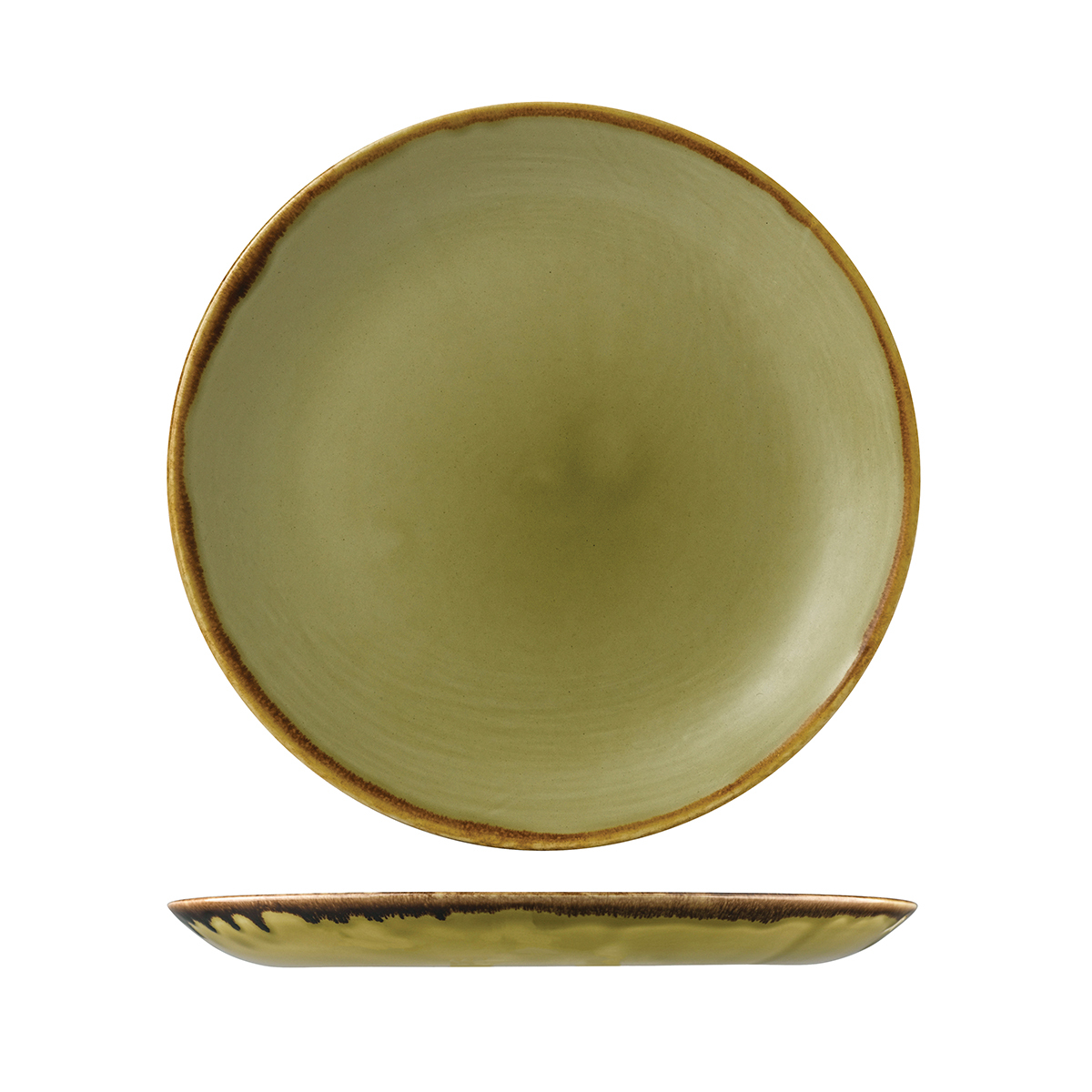 Dudson Harvest Round Coupe Plate-288mm Ø Green