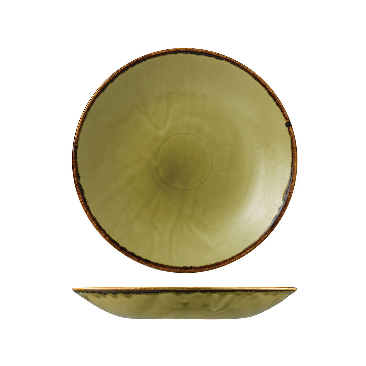 Dudson Harvest Deep Coupe Plate-255mm Ø Green