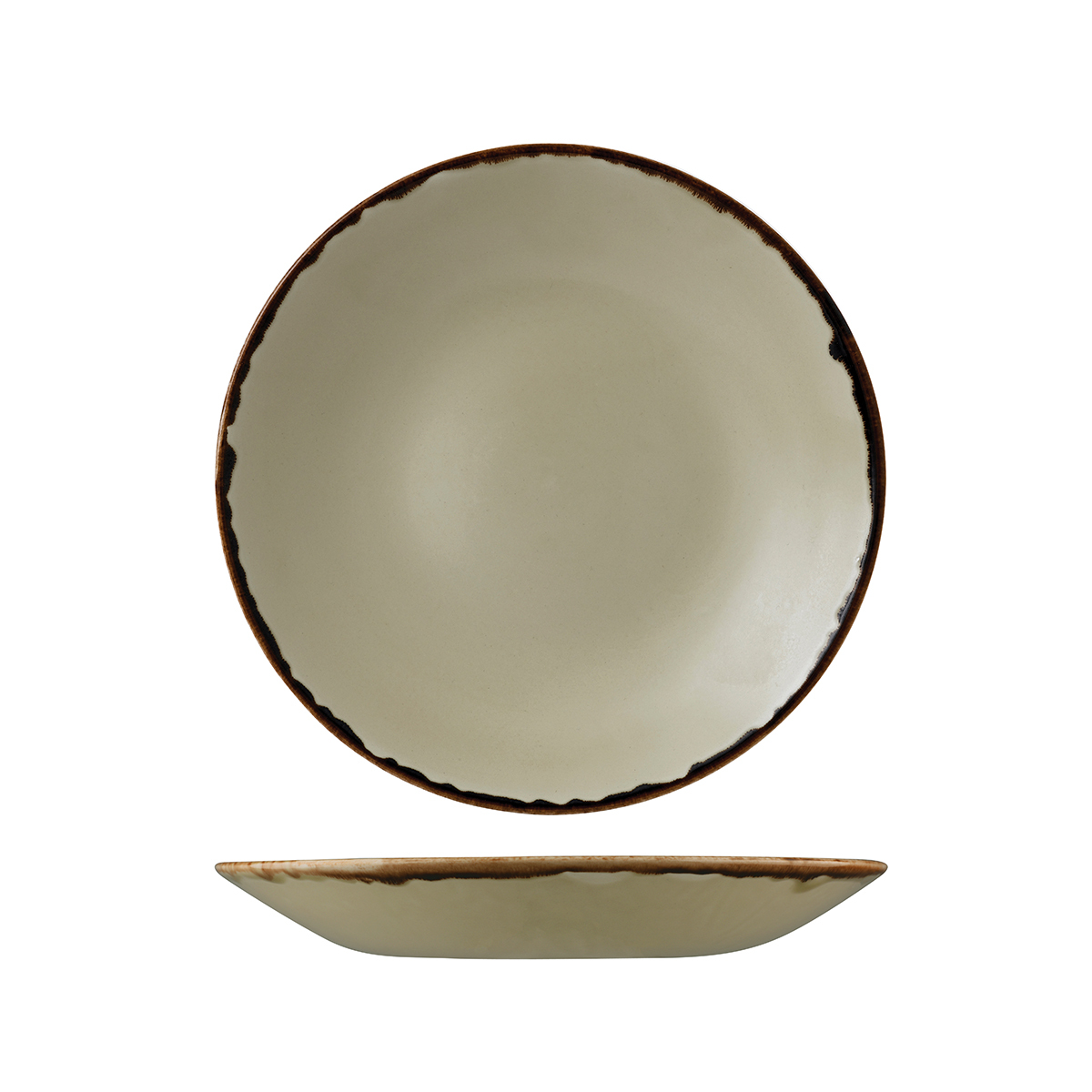 Dudson Harvest Deep Coupe Plate-255mm Ø Linen