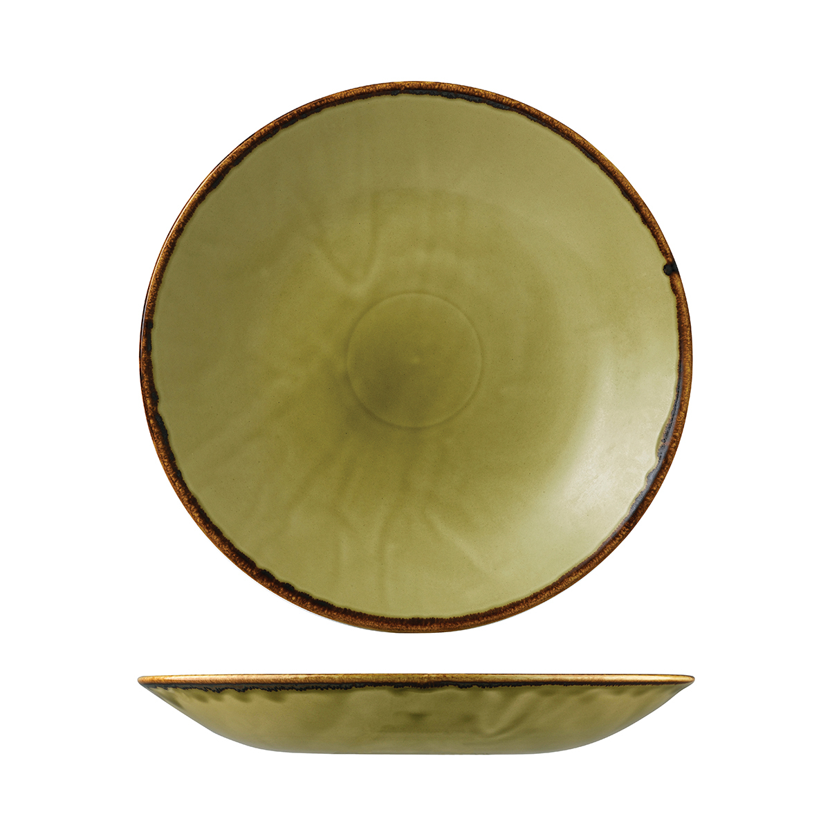 Dudson Harvest Deep Coupe Plate-281mm Ø Green