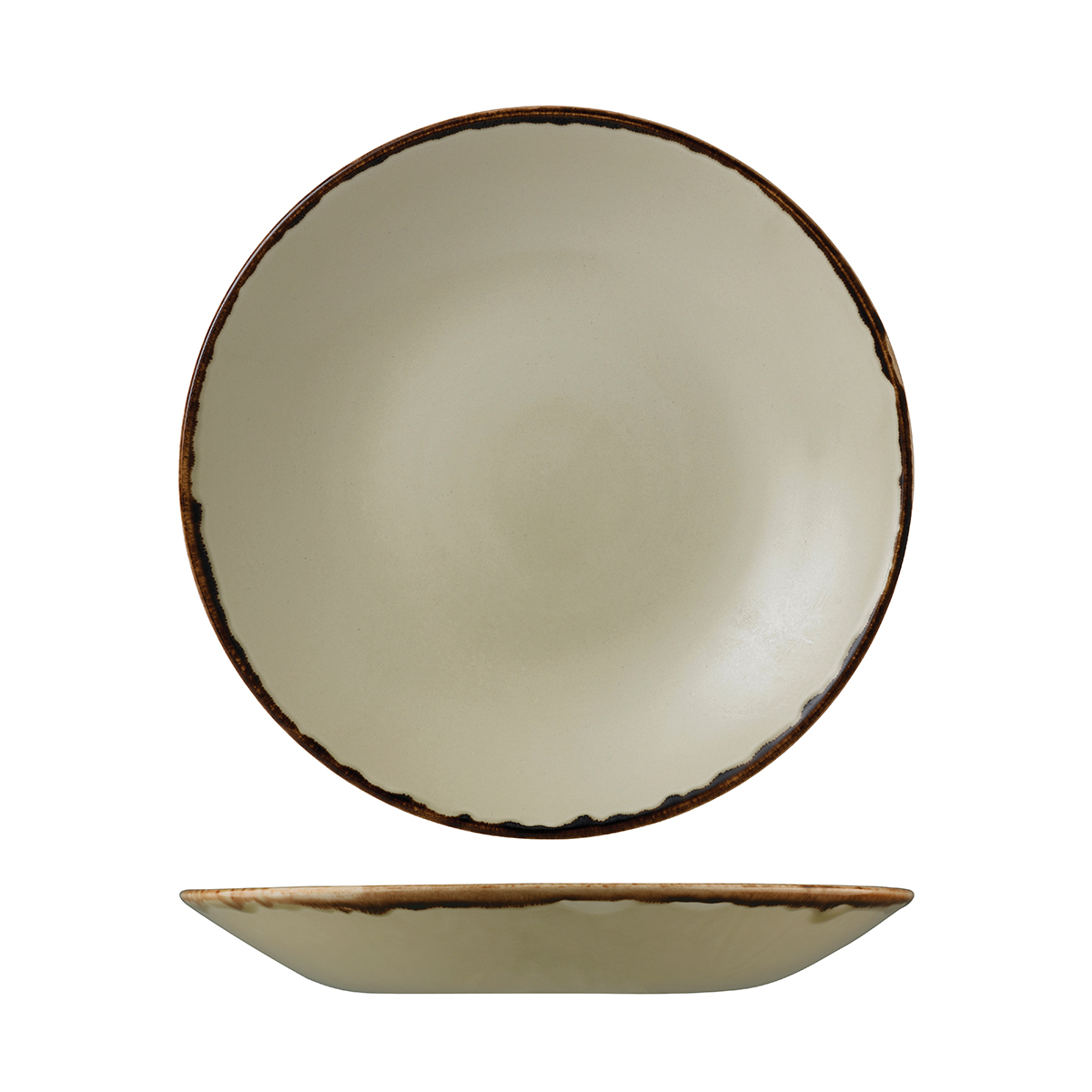 Dudson Harvest Deep Coupe Plate-281mm Ø Linen