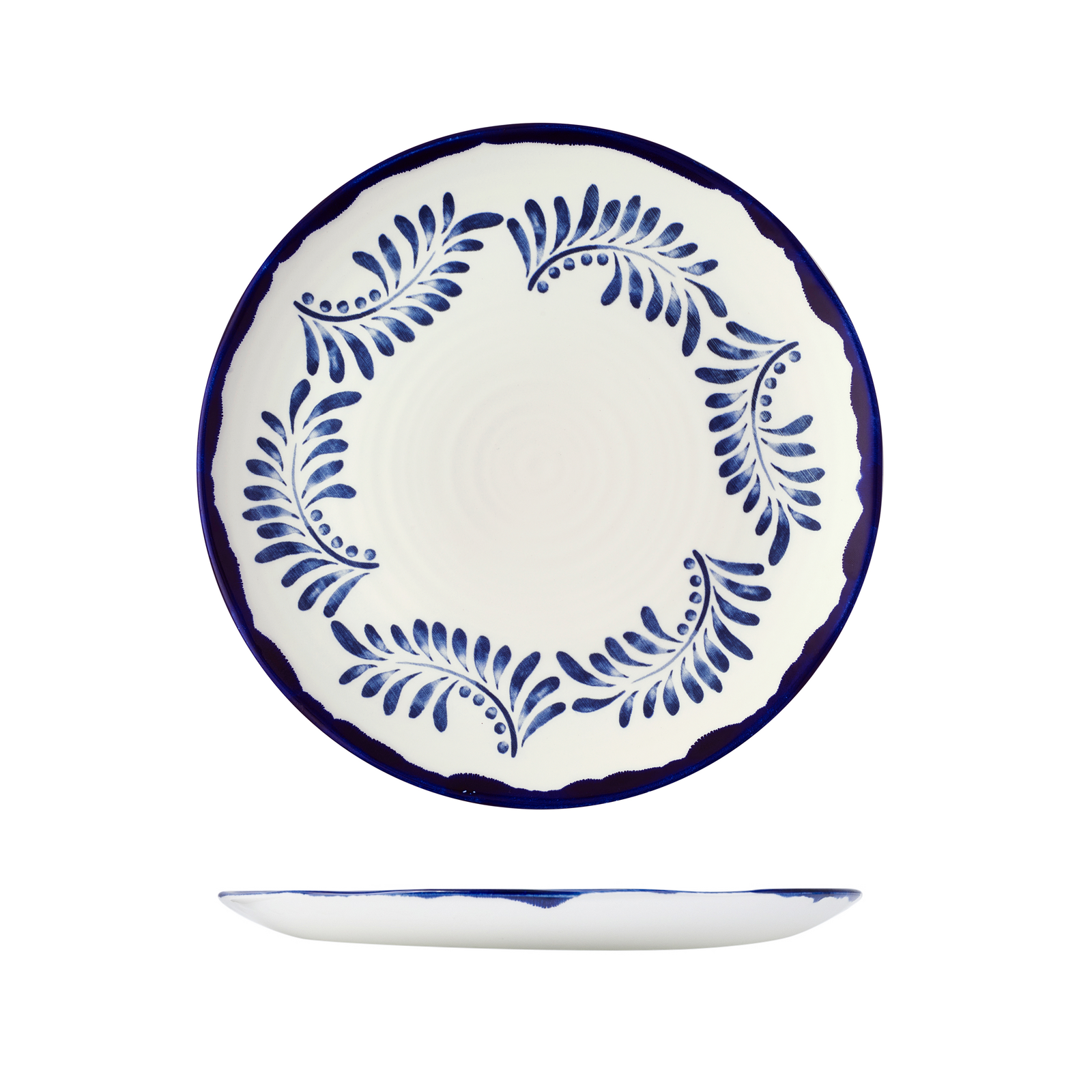 Dudson Mediterranean Round Plate-Coupe, 230mm Blue