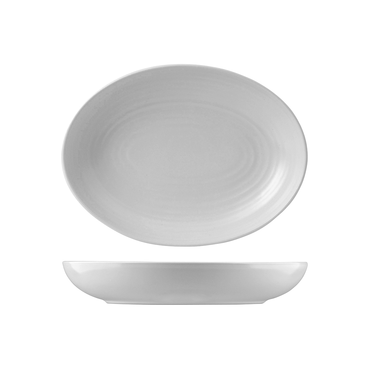 Dudson Evo Deep Oval Bowl-267X197mm Pearl