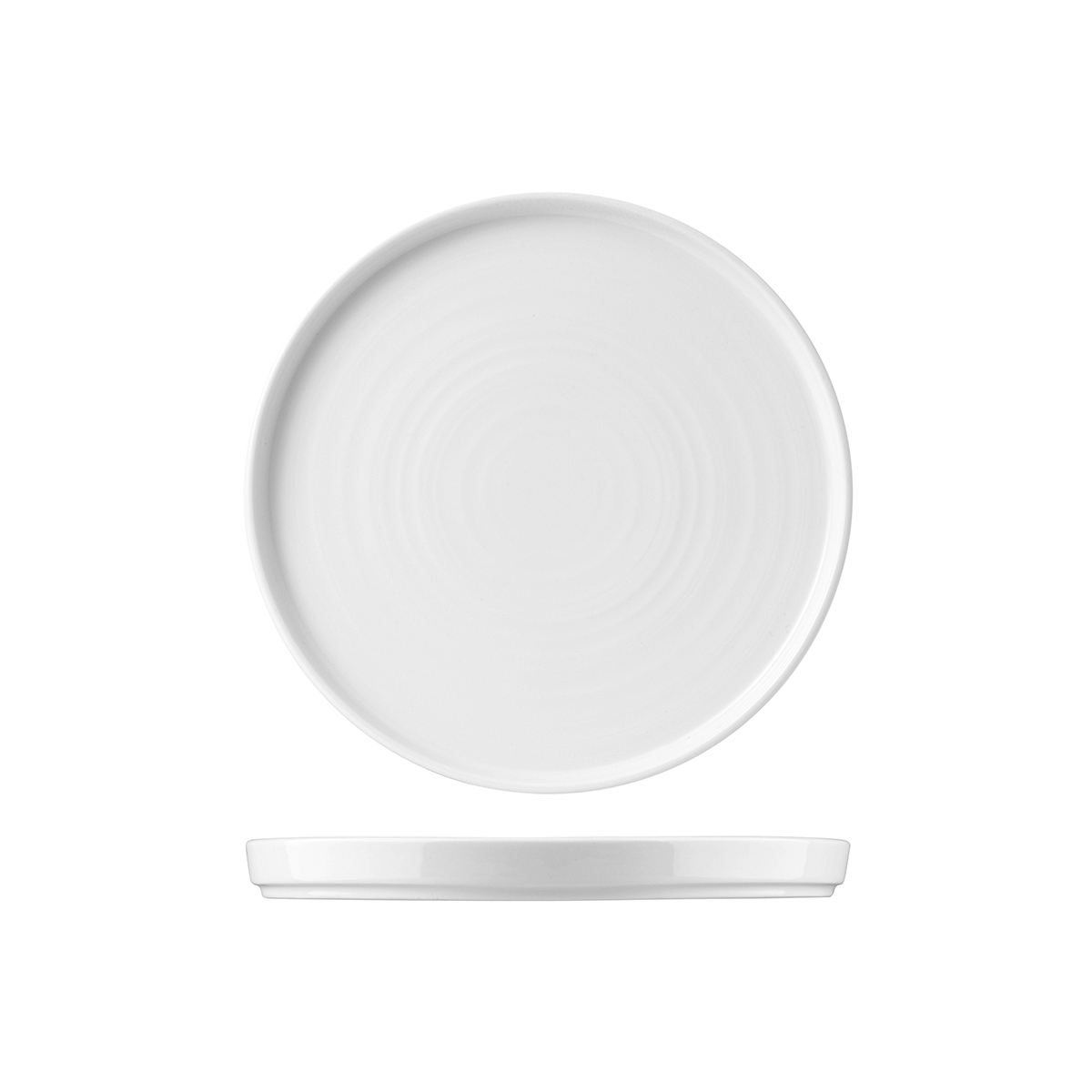 Churchill Chefs Plate Round Walled Plate-260mm Ø White