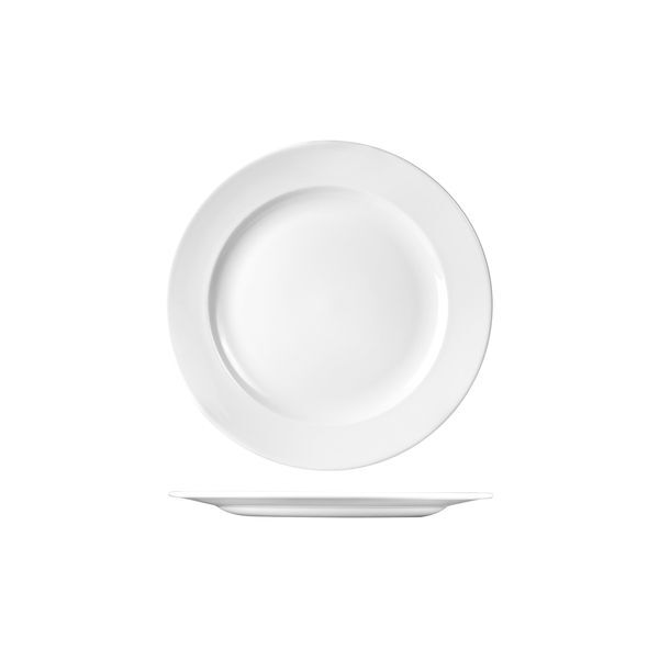 Churchill Classic Round Wide Rim Plate-230mm Ø White