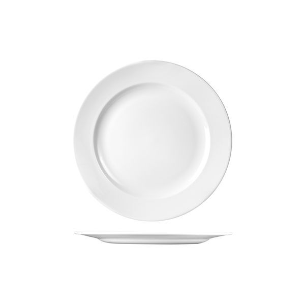 Churchill Classic Round Wide Rim Plate-254mm Ø White