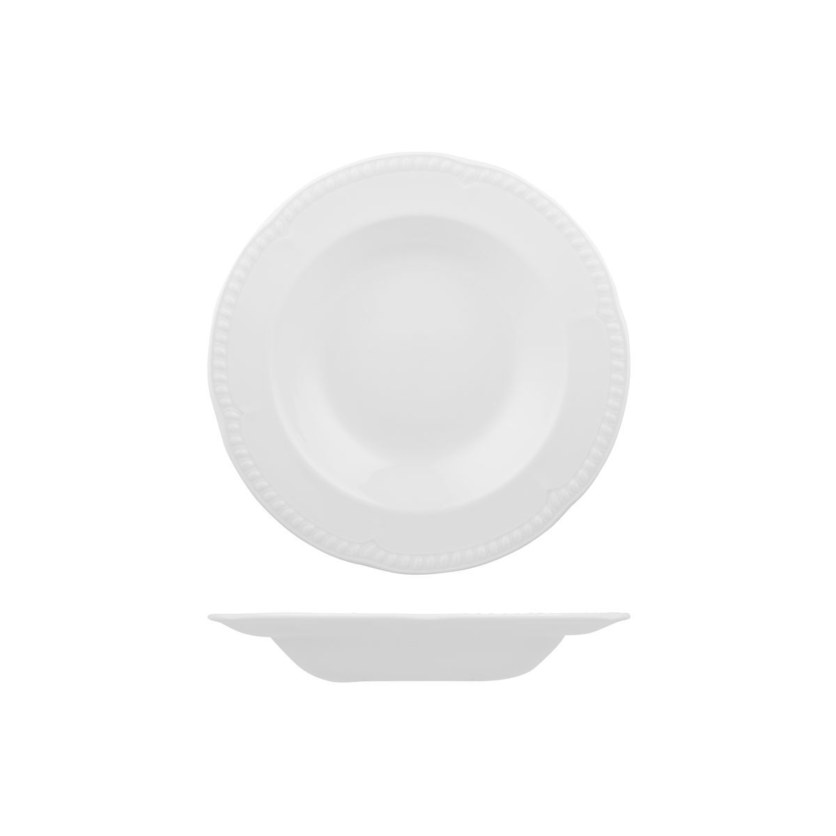 Churchill Buckingham Round Wide Rim Pasta Plate-230mm Ø | 330mL White