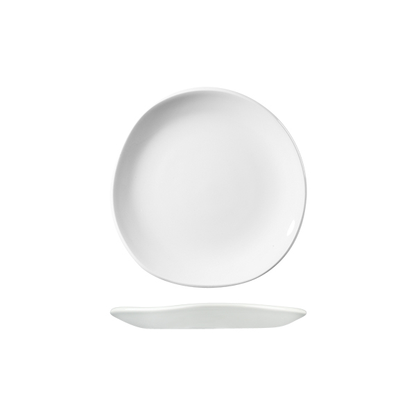 Churchill Trace Organic Round Plate-186mm Ø White