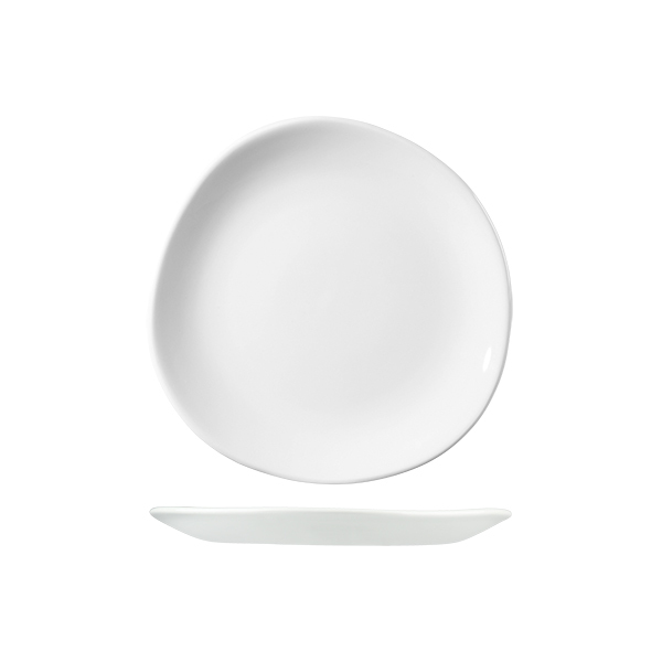 Churchill Trace Organic Round Plate-210mm Ø White