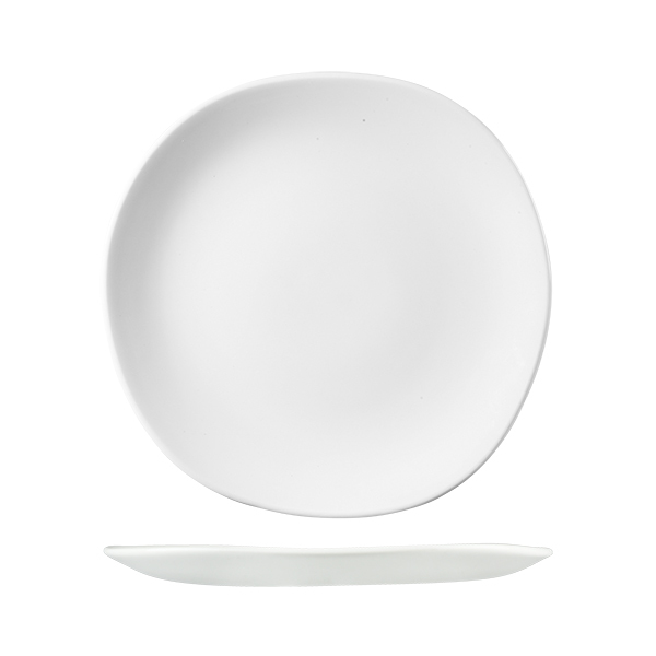 Churchill Trace Organic Round Plate-264mm Ø White