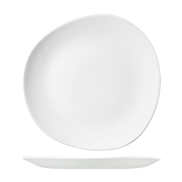 Churchill Trace Organic Round Plate-286mm Ø White