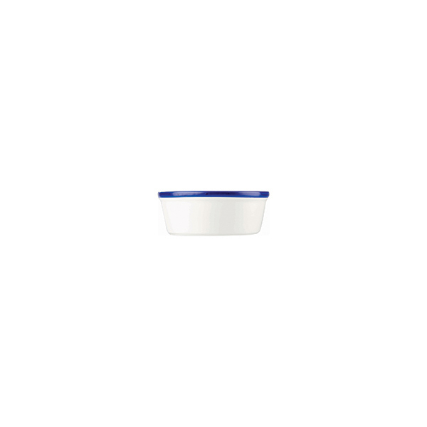 Churchill Retro Blue Ramekin-90mm Ø | 195mL White W/Blue Line