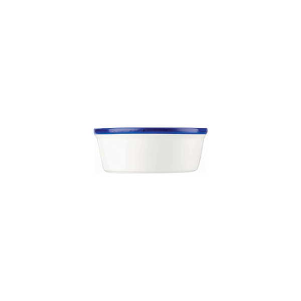 Churchill Retro Blue Pie Dish-135mm Ø | 500mL White W/Blue Line