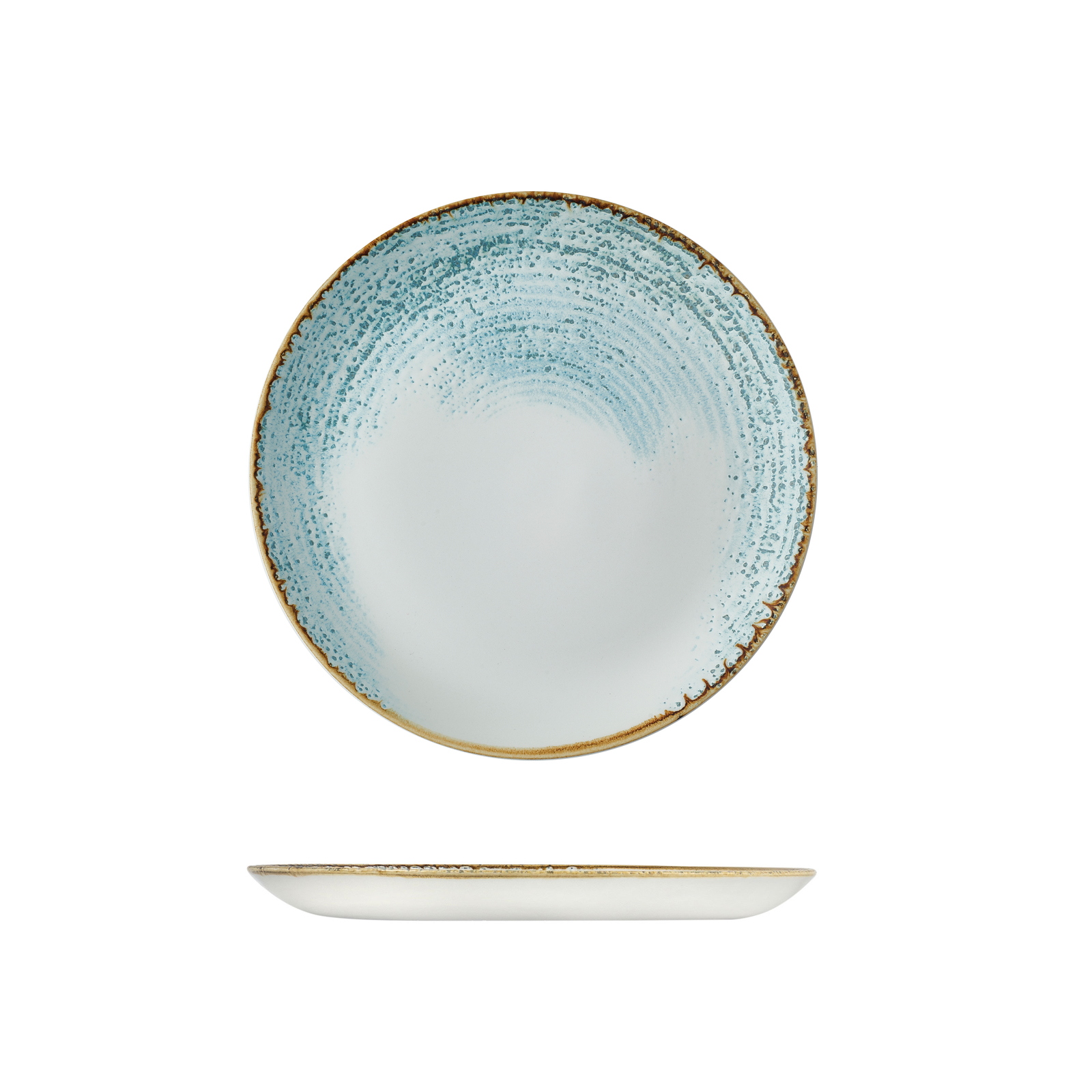 Churchill Accents Round Plate-Coupe, 165mm Aquamarine