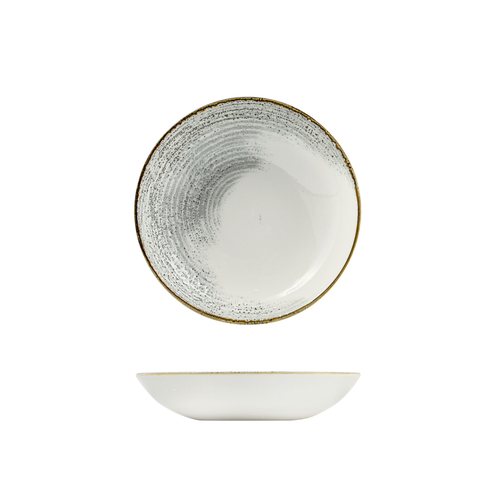 Churchill Homespun Accents Bowl-Coupe, 248mm / 1136mL Jasper Grey Accents