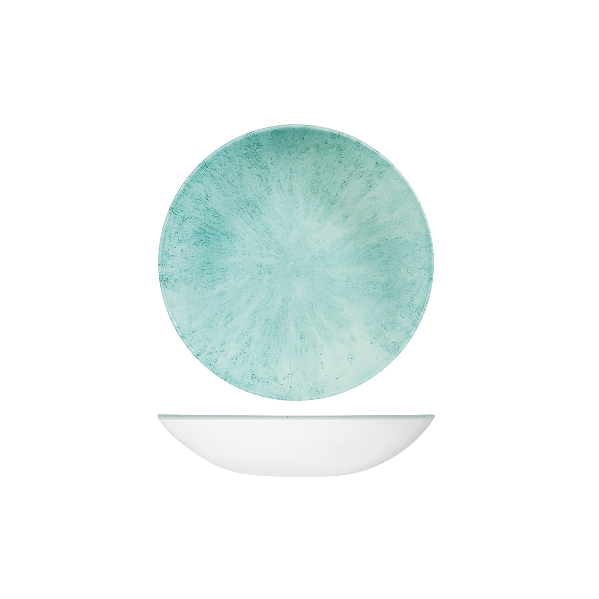 Churchill Studio Prints Stone Round Coupe Bowl-182mm Ø | 426mL Aquamarine