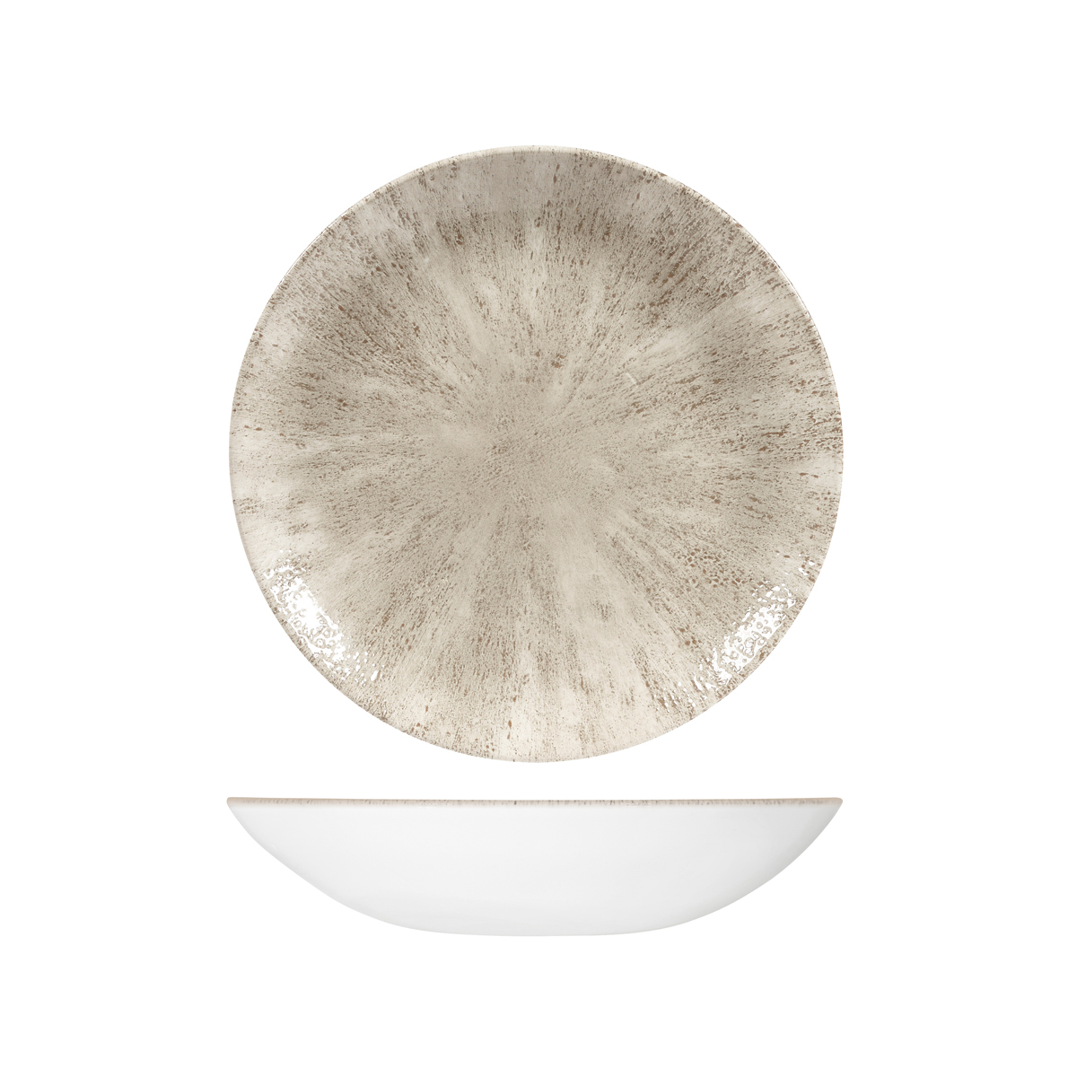 Churchill Studio Prints Stone Round Coupe Bowl-248mm Ø | 1136mL Agate Grey