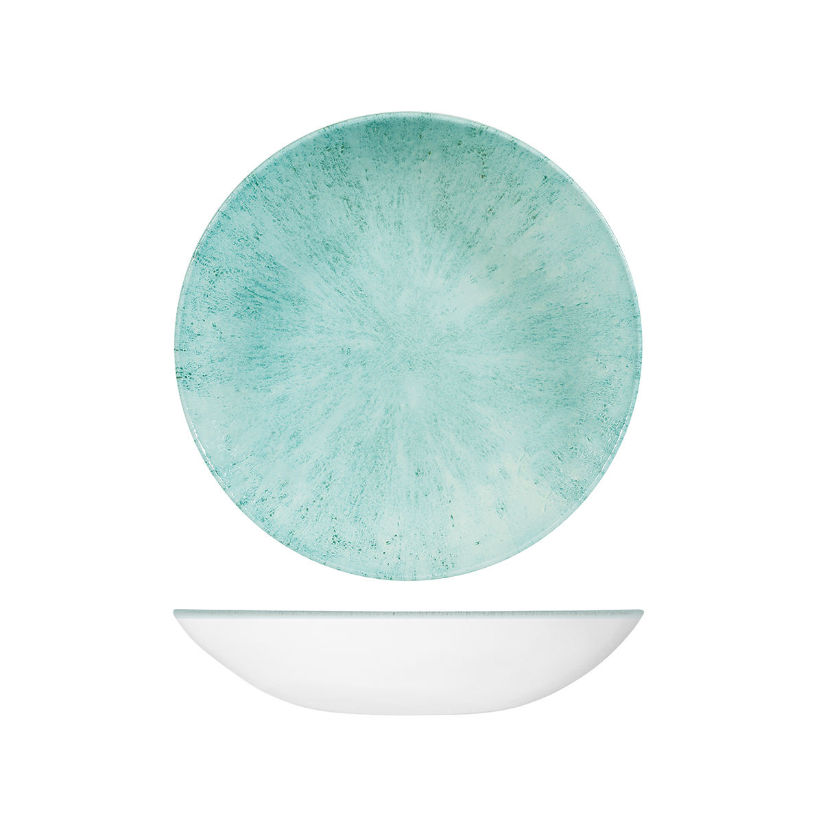 Churchill Studio Prints Stone Round Coupe Bowl-248mm Ø | 1136mL Aquamarine