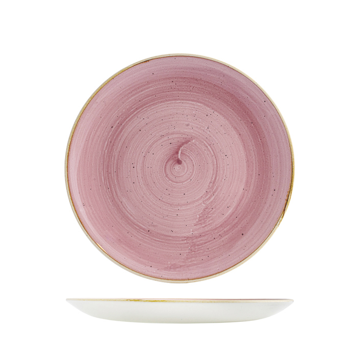 Churchill Stonecast Round Coupe Plate-260mm Ø Petal Pink