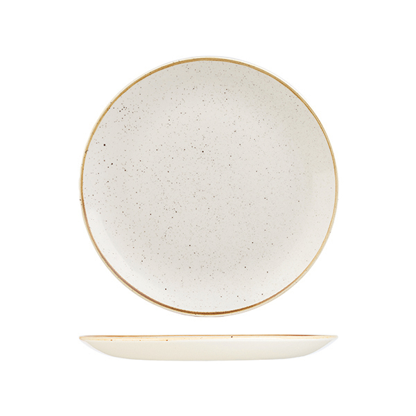 Churchill Stonecast Round Coupe Plate-260mm Ø Barley White