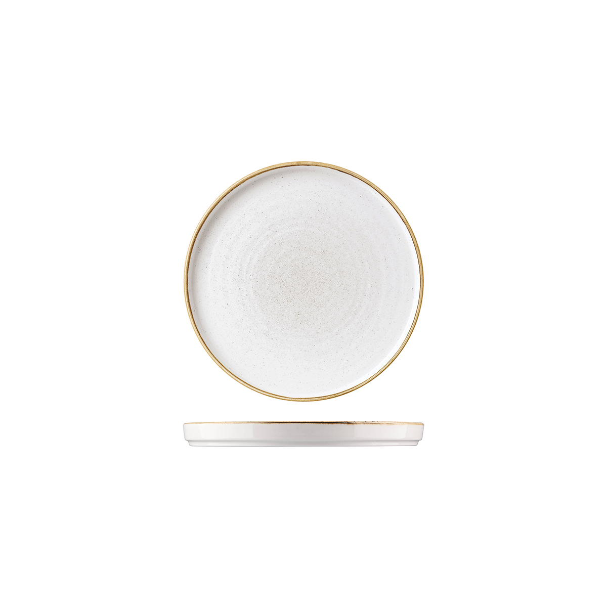 Churchill Stonecast Round Walled Plate-210mm Ø Barley White