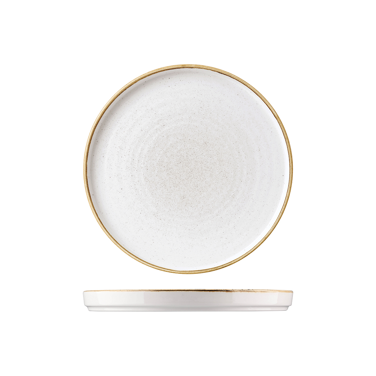 Churchill Stonecast Round Walled Plate-260mm Ø Barley White