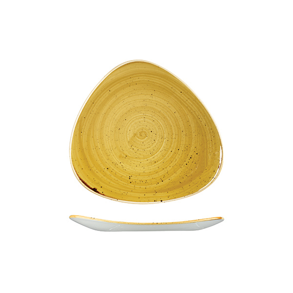 Churchill Stonecast Triangular Plate-229mm Mustard