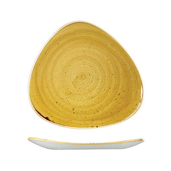 Churchill Stonecast Triangular Plate-300mm Mustard