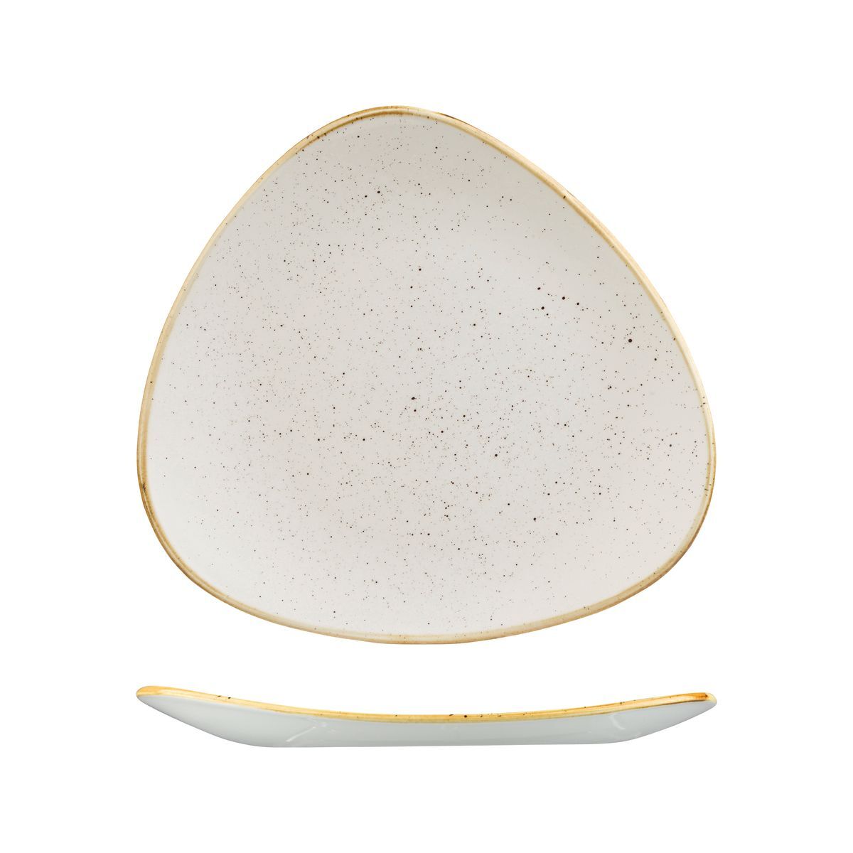 Churchill Stonecast Triangular Plate-300mm Barley White