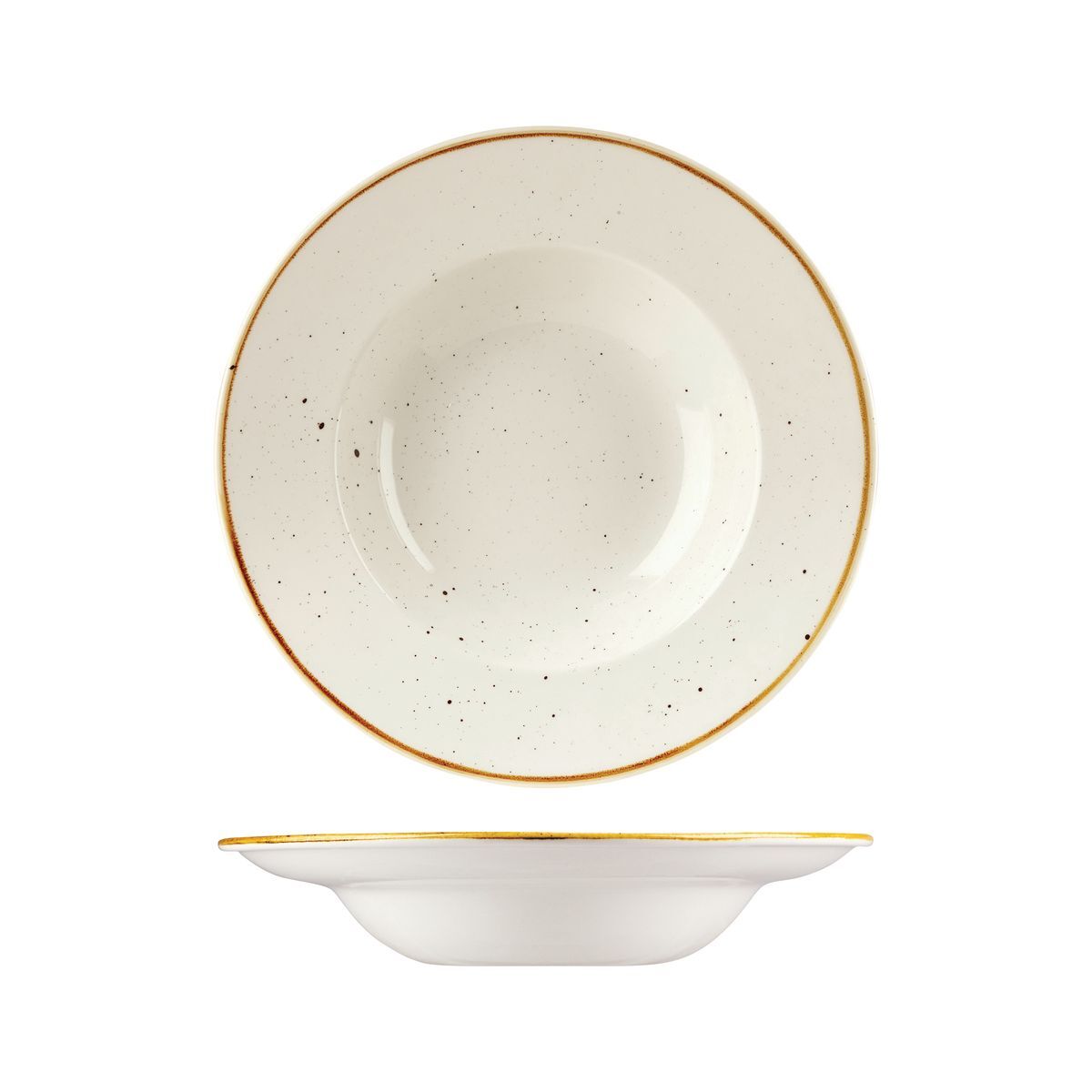 Churchill Stonecast Wide Rim Bowl-240mm Ø Barley White