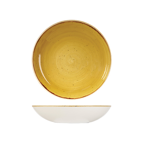 Churchill Stonecast Round Coupe Bowl-248mm Ø | 1136mL Mustard