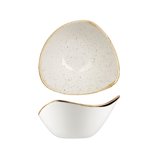 Churchill Stonecast Triangular Bowl-153mm | 260mL Barley White