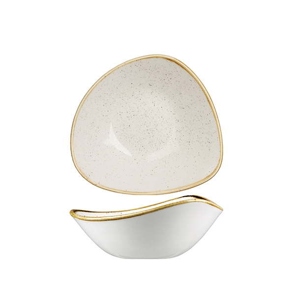 Churchill Stonecast Triangular Bowl-185mm | 370mL Barley White