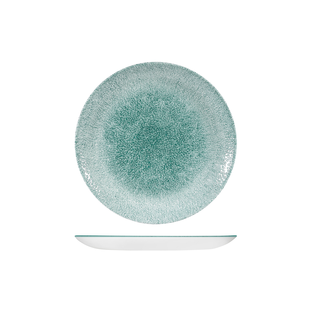 Churchill Studio Prints Raku Round Coupe Plate-217mm Ø Jade Green