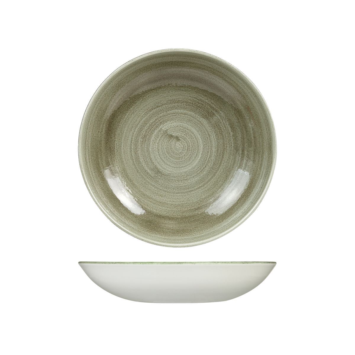 Churchill Patina Round Coupe Bowl-248mm Ø | 1136mL Burnished Green