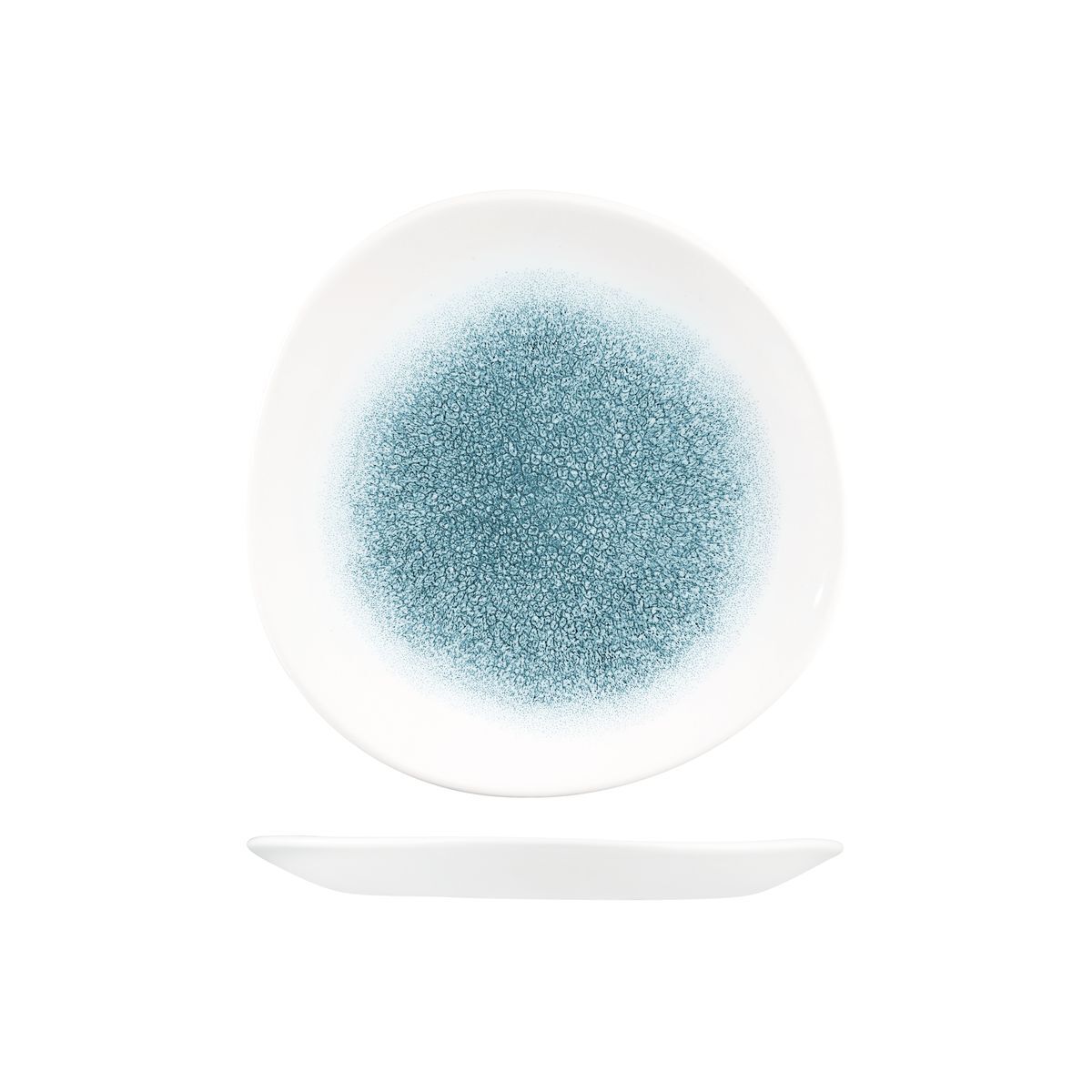 Churchill Stonecast Trace Organic Round Plate-210mm Ø Topaz Blue