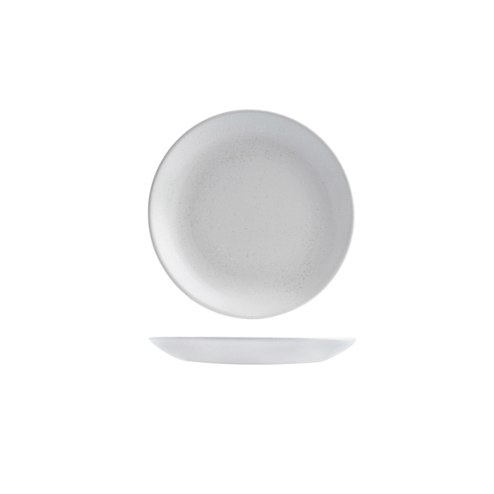 Churchill Vellum Round Coupe Plate-165mm Ø Satin White