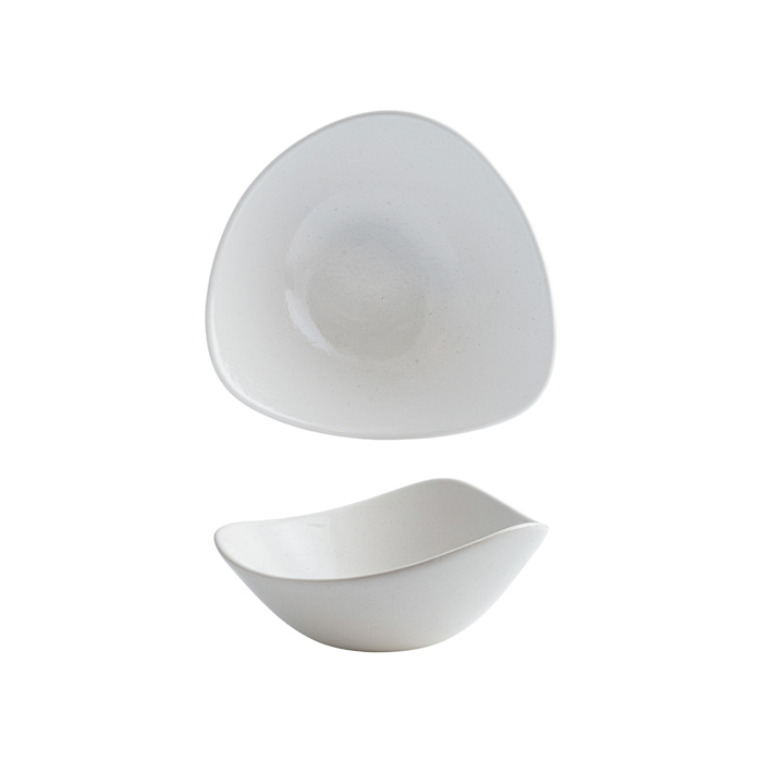 Churchill Vellum Triangular Bowl-185mm | 370mL Satin White