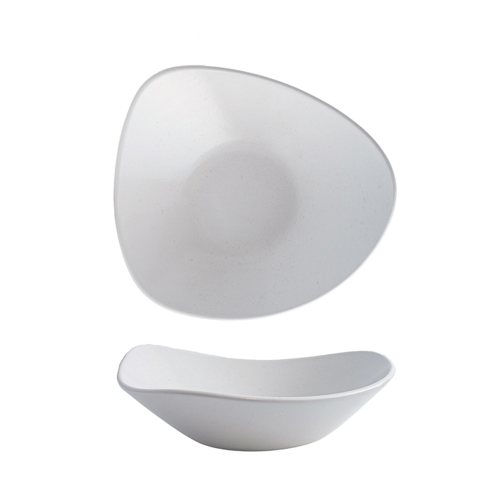 Churchill Vellum Triangular Bowl-230mm | 600mL Satin White