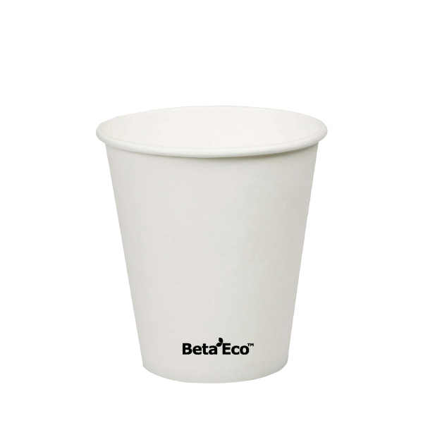 BetaEco Single Wall 8oz White Coffee Cup