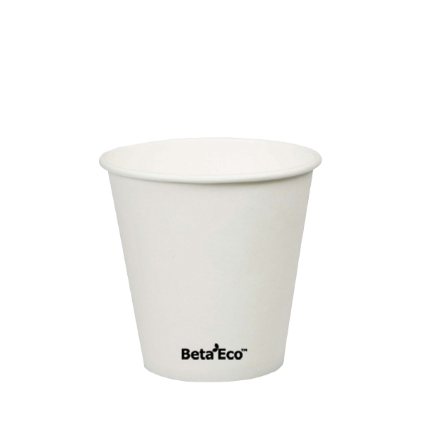 BetaEco Single Wall 8oz White Coffee Cup